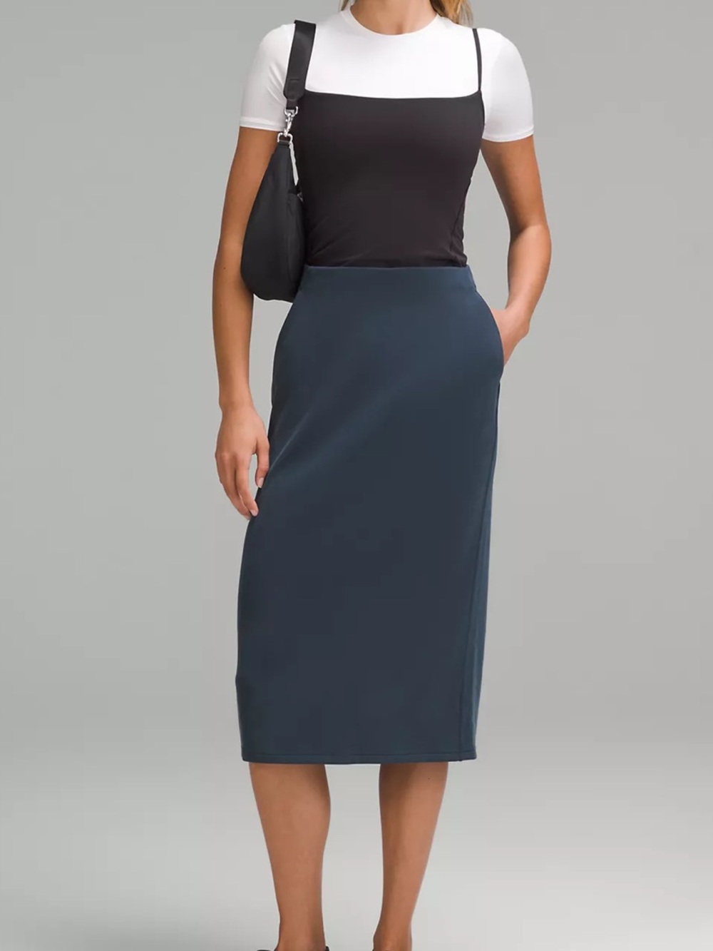 lululemon athletica True Navy Midi Straight Skirt